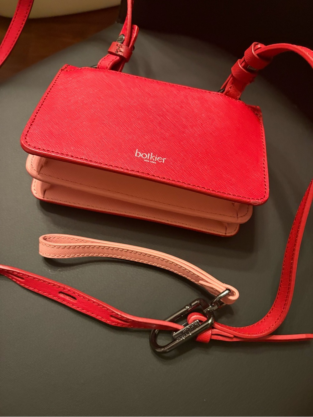 BRAND NEW -Botkier Red & Pink Leather Crossbody Bag